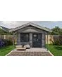 Lugarde Select | Tuinhuis Elburg met Overkapping 400 + 200 x 400 | Keteldruk Grijs