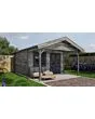 Lugarde Select | Tuinhuis Elburg met Overkapping 400 + 200 x 400 | Keteldruk Grijs