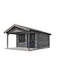 Lugarde Select | Tuinhuis Elburg met Overkapping 400 + 200 x 400 | Keteldruk Grijs