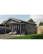 Lugarde Select | Tuinhuis Elburg met Overkapping 400 + 200 x 400 | Keteldruk Grijs