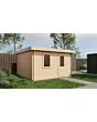 Lugarde Select | Tuinhuis Groenlo met Garagedeur 400 x 400 | Onbehandeld