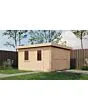 Lugarde Select | Tuinhuis Groenlo met Garagedeur 400 x 400 | Onbehandeld