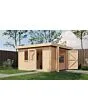 Lugarde Select | Tuinhuis Groenlo met Garagedeur 400 x 400 | Onbehandeld