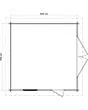 Lugarde Select | Tuinhuis Groenlo met Garagedeur 400 x 400 | Onbehandeld