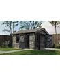 Lugarde Select | Tuinhuis Maurik met Garagedeur 400 x 400 | Keteldruk Grijs