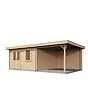 Lugarde Select | Tuinhuis Wehl met Overkapping Rechts 400 + 300 x 400 | Onbehandeld
