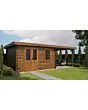 Lugarde Select | Tuinhuis Wehl met Overkapping Rechts 400 + 300 x 400 | Keteldruk Bruin