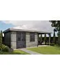 Lugarde Select | Tuinhuis Wehl met Overkapping Rechts 400 + 300 x 400 | Keteldruk Grijs