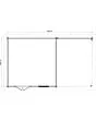 Lugarde Select | Tuinhuis Wehl met Overkapping Rechts 400 + 300 x 400 | Keteldruk Grijs