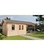 Lugarde Select | Tuinhuis Oosterbeek met Overkapping Rechts 400 + 300 x 400 | Onbehandeld