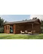 Lugarde Select | Tuinhuis Rozendaal met Overkapping Rechts 400 + 400 x 400 | Keteldruk Bruin