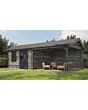 Lugarde Select | Tuinhuis Rozendaal met Overkapping Rechts 400 + 400 x 400 | Keteldruk Grijs