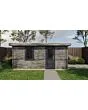 Lugarde Select | Tuinhuis Lochem met Garagedeur 400 x 500 | Keteldruk Grijs