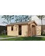Lugarde Select | Tuinhuis Kesteren met Garagedeur 400 x 500 | Onbehandeld
