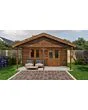 Lugarde Select | Tuinhuis Heerde met Overkapping 500 + 200 x 300 | Keteldruk Bruin