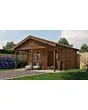 Lugarde Select | Tuinhuis Heerde met Overkapping 500 + 200 x 300 | Keteldruk Bruin