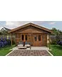 Lugarde Select | Tuinhuis Bennekom met Overkapping 500 + 200 x 400 | Keteldruk Bruin