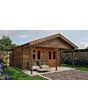 Lugarde Select | Tuinhuis Bennekom met Overkapping 500 + 200 x 400 | Keteldruk Bruin