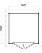 Lugarde Select Prima | Tuinhuis Alkmaar 180 x 180 cm | Onbehandeld
