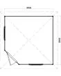 Lugarde Select Prima | Tuinhuis Maastricht 300 x 300 cm | RAL 7021