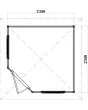 Lugarde Select Prima | Tuinhuis Leiden 240 x 240 cm | RAL 7021