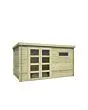 Outdoor Life Products | Tuinhuis Timian 380 x 230 | Geïmpregneerd | Olijfgroen