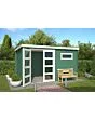 Outdoor Life Products | Tuinhuis Timian 380 x 230 | Gecoat | Platinum Grey-Wit