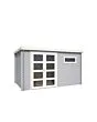Outdoor Life Products | Tuinhuis Timian 380 x 230 | Gecoat | Platinum Grey-Wit