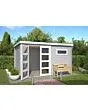 Outdoor Life Products | Tuinhuis Timian 380 x 230 | Gecoat | Platinum Grey-Wit