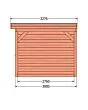 Fonteyn | Tuinhuis met Overkapping Traditioneel 5500 x 3300 | Onbehandelde Douglas Wanden