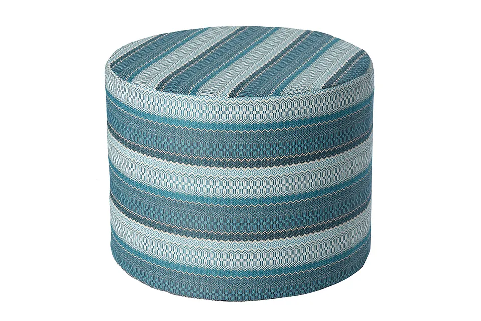 Borek | Poef Desio AW Ø60 x 48 cm | Azzurro