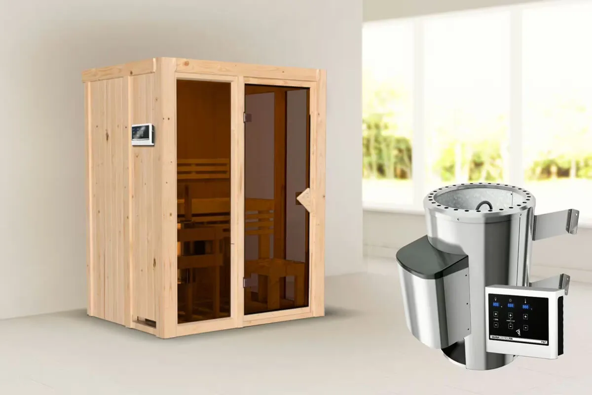 met Saunakachel 3,6 kW met Externe Bediening