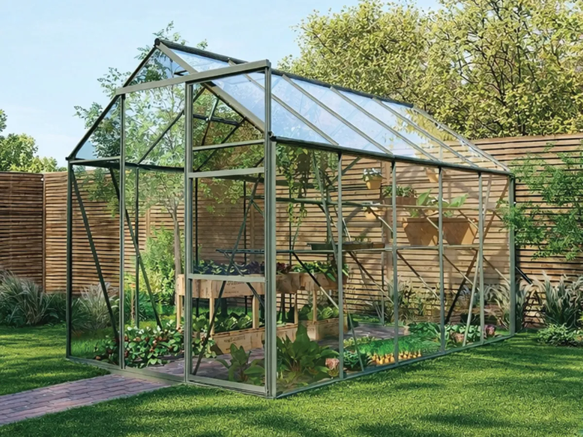 Royal Well | Kate III Tuinkas | Veiligheidsglas 3 mm | Groengrijs