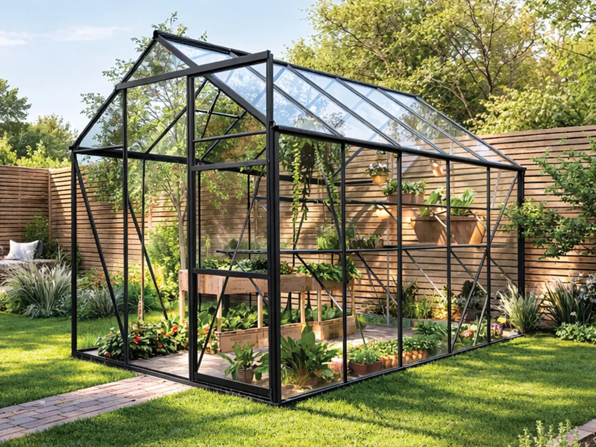 Royal Well | Kate III Tuinkas | Veiligheidsglas 3 mm | Zwart