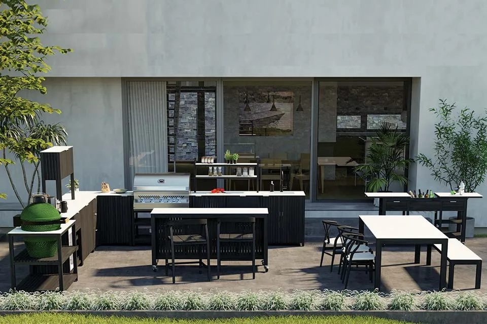Passion Grills | Buitenkeuken Module Leon | Opstelling Compleet
