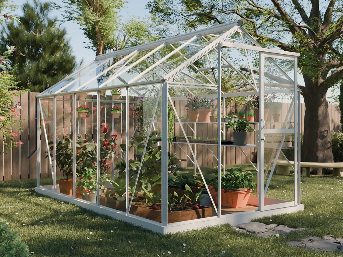 Royal Well | Mary III Tuinkas | Veiligheidsglas 3 mm | Wit