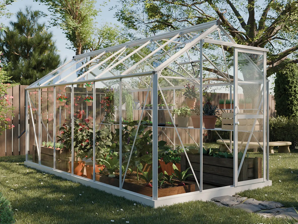 Royal Well | Mary IV Tuinkas | Veiligheidsglas 3 mm | Wit