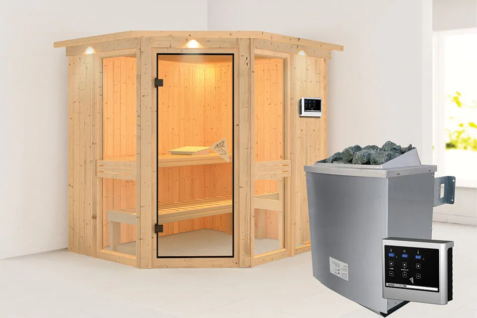 met Saunakachel 9 kW met Externe Bediening