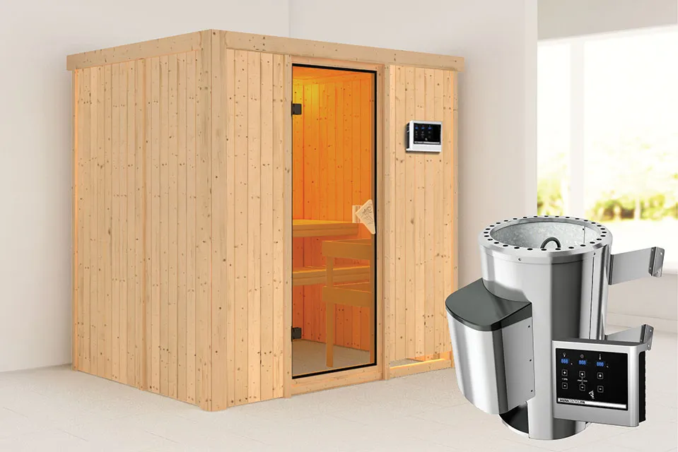 met Saunakachel 3,6 kW met Externe Bediening