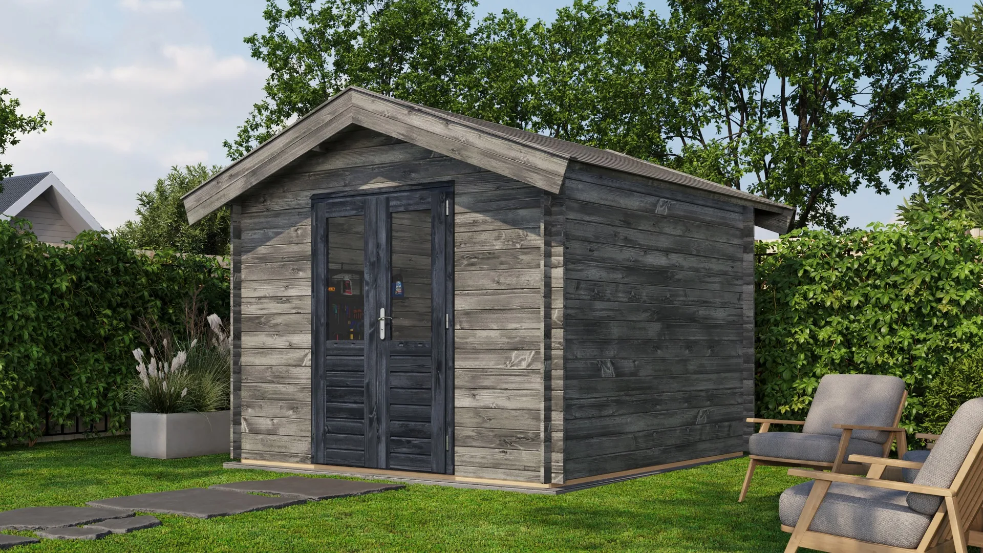 Lugarde Select | Tuinhuis Twello 300 x 300 | Keteldruk Grijs