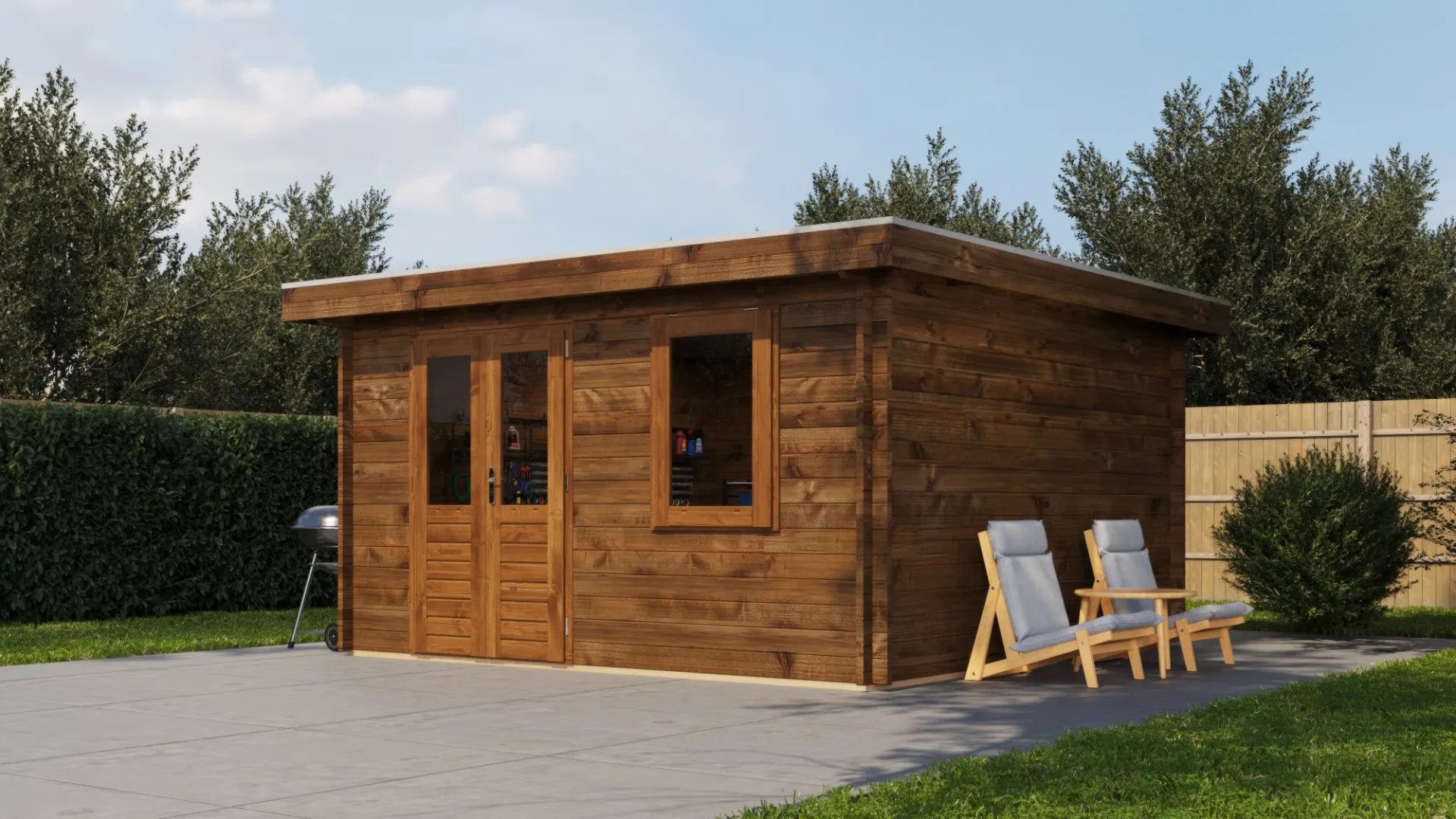 Lugarde Select | Tuinhuis Winterswijk 400 x 400 | Keteldruk Bruin