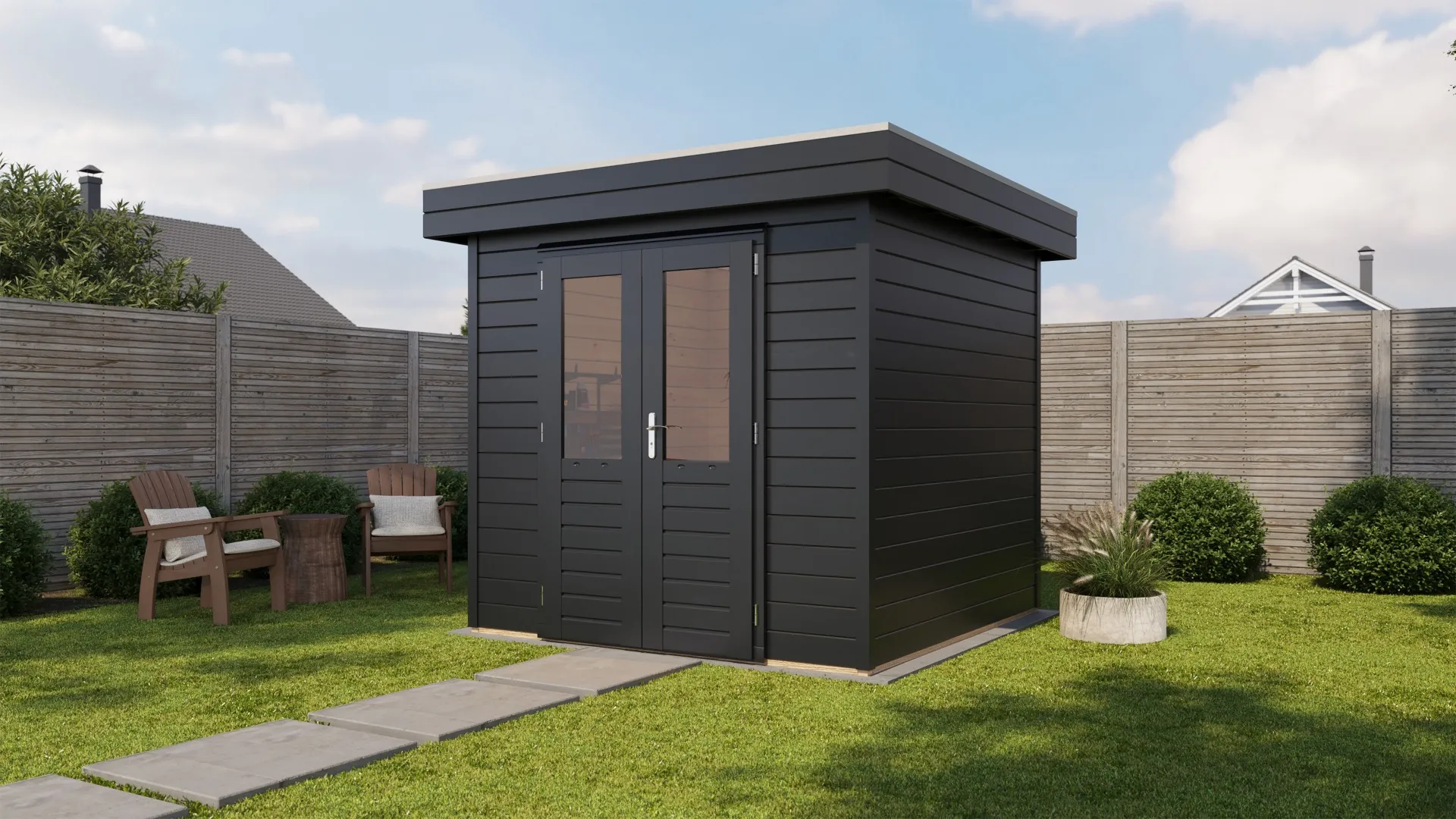 Lugarde Select Prima | Tuinhuis Delft 240 x 240 cm | RAL 7021
