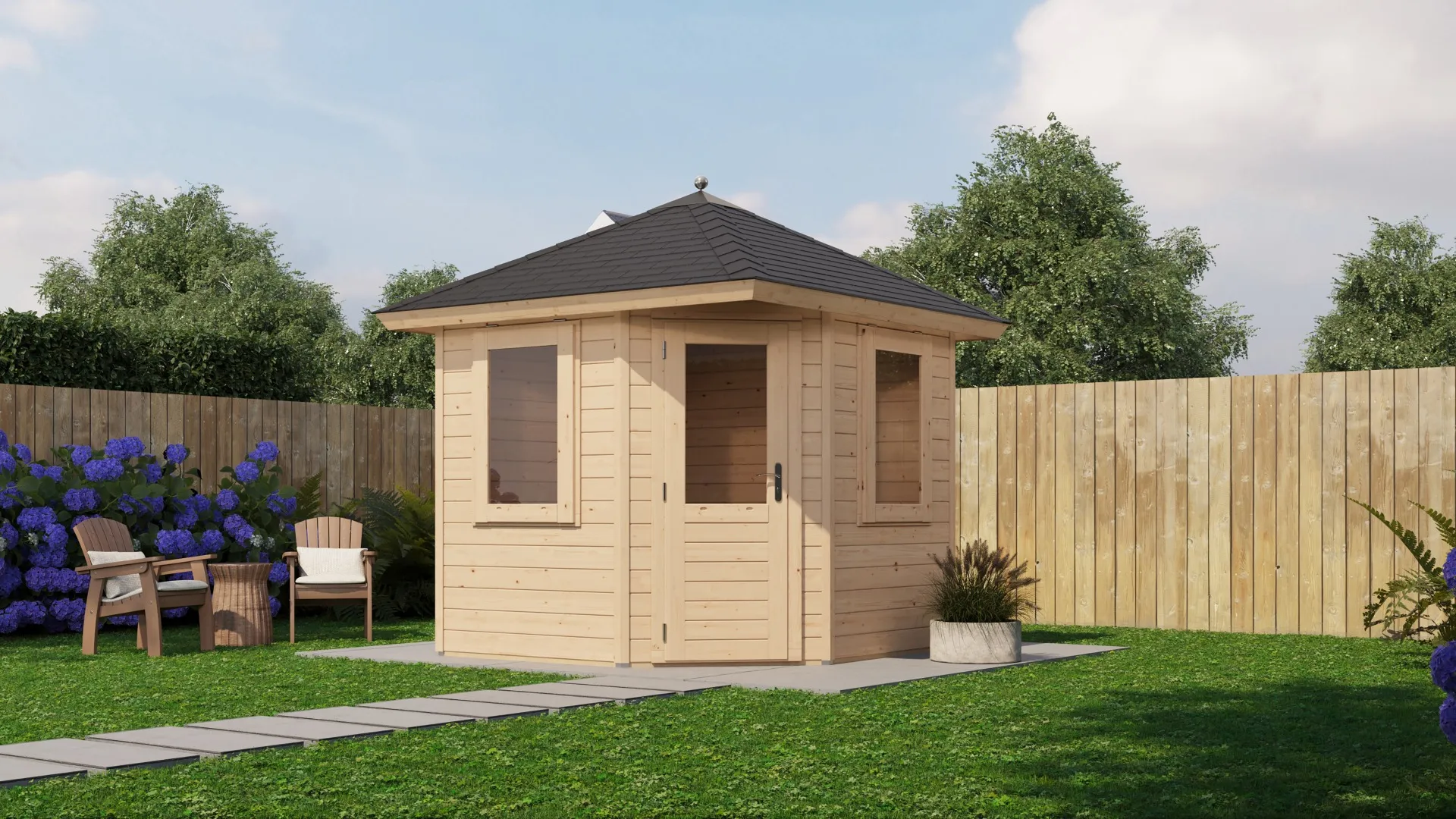 Lugarde Select Prima | Tuinhuis Leeuwarden 240 x 240 cm | Onbehandeld