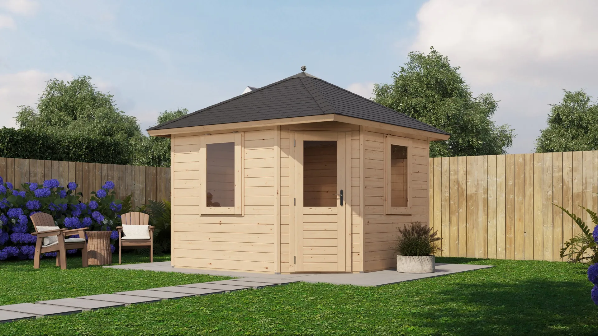 Lugarde Select Prima | Tuinhuis Maastricht 300 x 300 cm | Onbehandeld