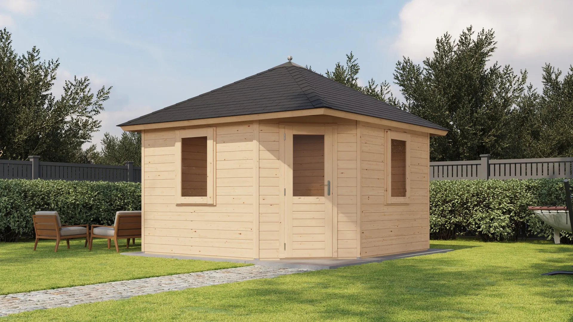 Lugarde Select Prima | Tuinhuis Purmerend 360 x 360 cm | Onbehandeld
