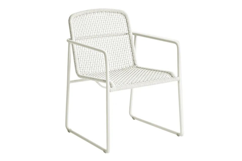 Borek | Tuinstoel Mira | Wit-Taupe