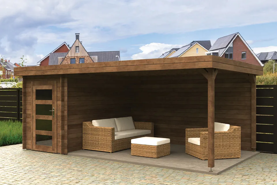 Fonteyn | Tuinhuis Jasmijn 550x300 | HG bruin